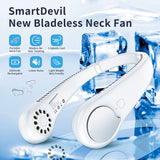Portable Neck Fan, Bladeless Hanging Neck Fan, Summer Traveling Outdoor Sports Fans, Hands Free Rechargeable Head Fan, Cooling Airflow Wingless Neck Fan, Mini Air Cooler Conditioner for Travel Outdoor, Adjustable Comfy Neck Fan